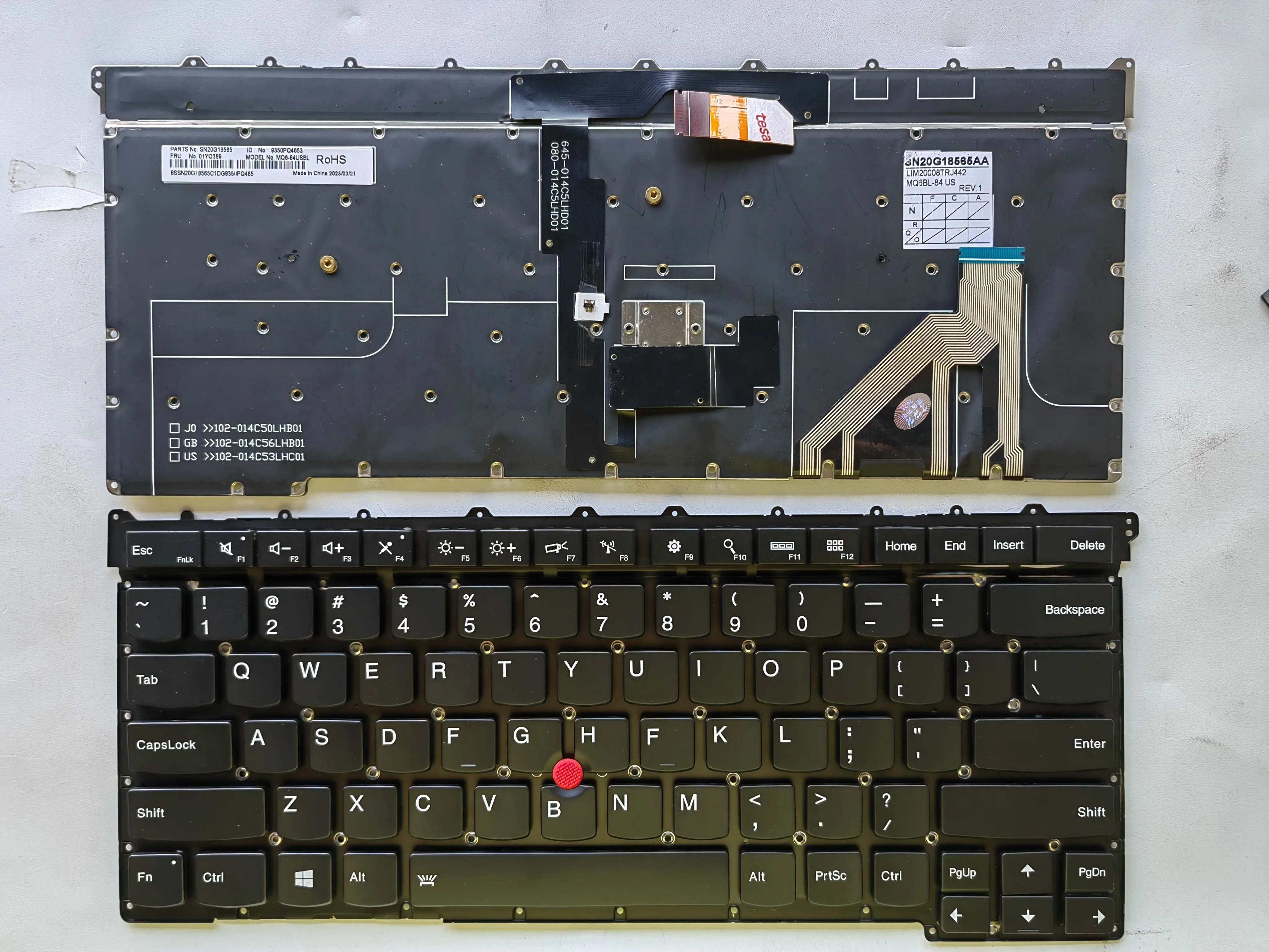 Picture of Laptop US keyboard forNew Replacement Keyboard Laptop For IBM X1C 2015/X1 Carbon 3rd BLACK With Point Backlit (OEM) US US Layout